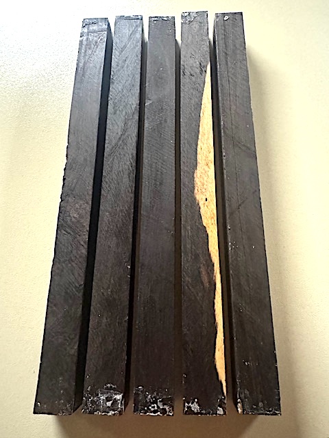 African Blackwood Pen Turning Lathe Blanks 3/4 x 3/4 x 12-1/4 -- 5 pcs